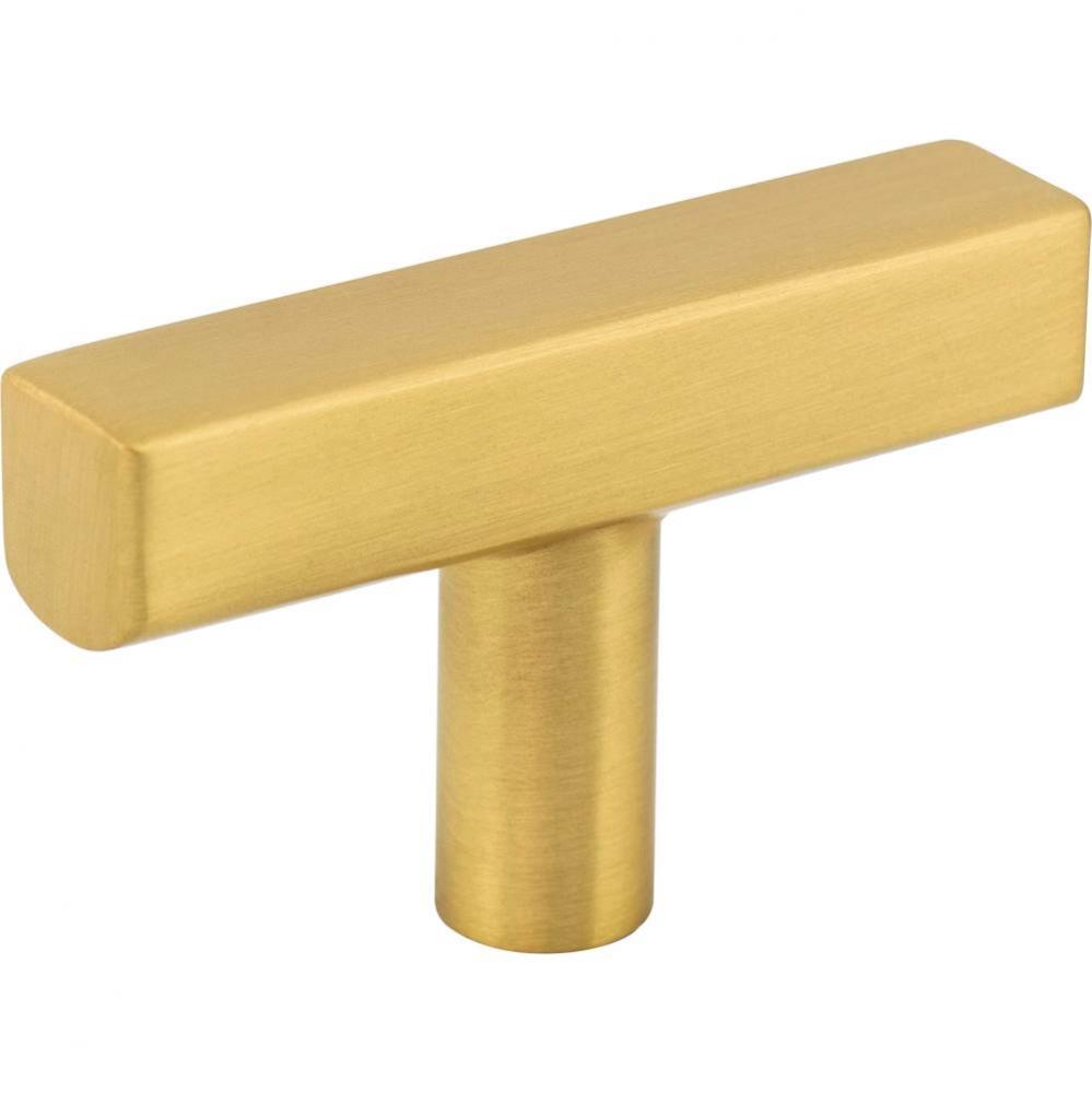 2'' Brushed Gold Dominique Cabinet ''T'' Knob