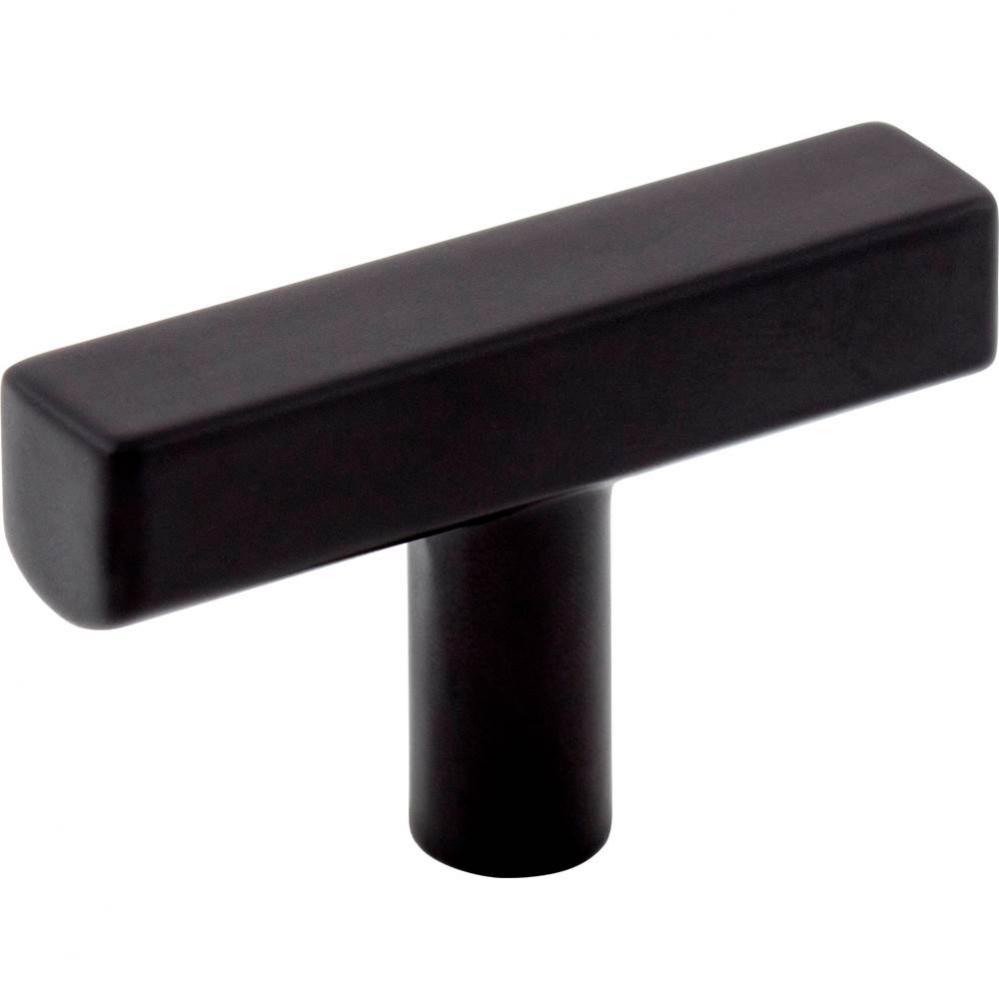 2'' Matte Black Dominique Cabinet ''T'' Knob