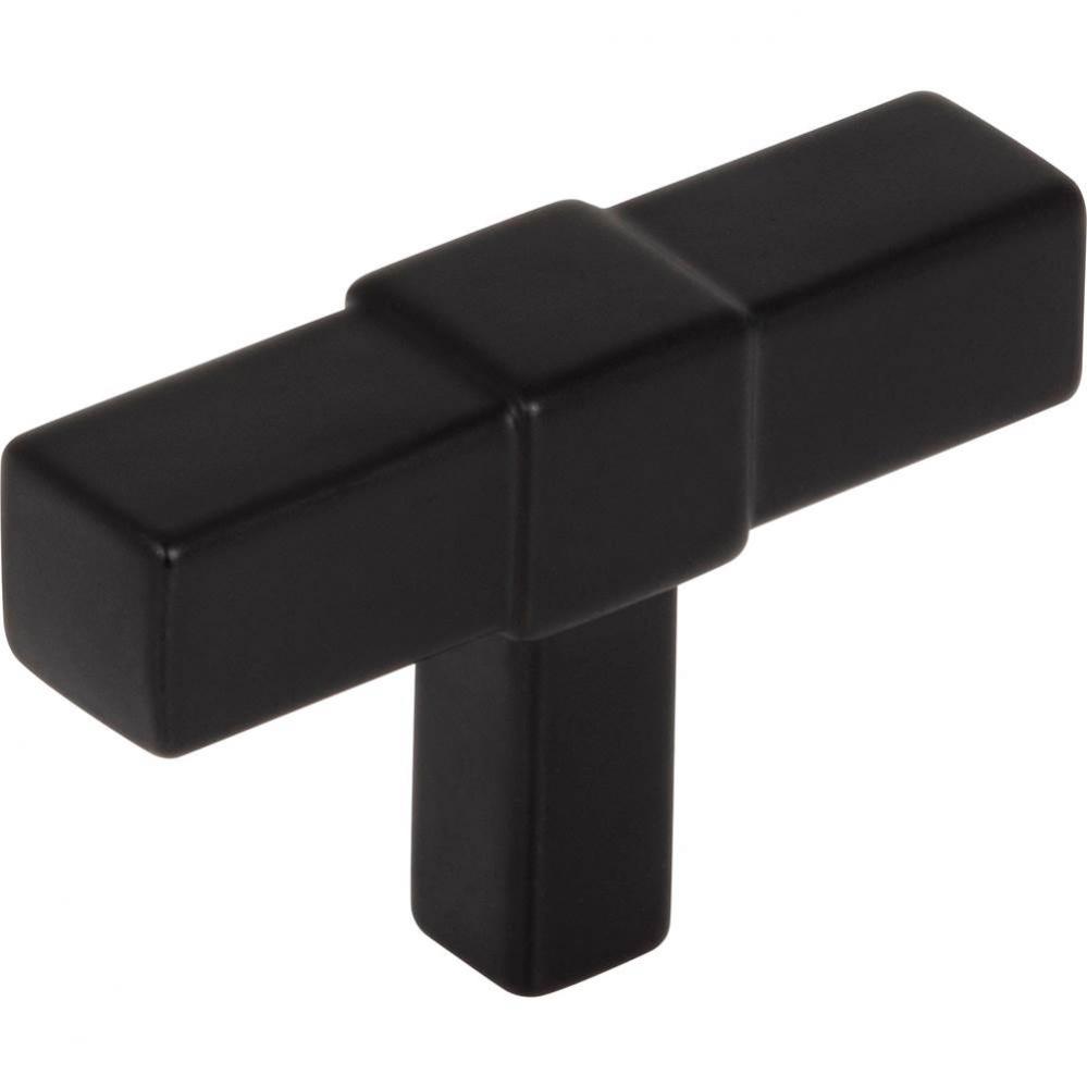 2'' Matte Black Zane Cabinet ''T'' Knob