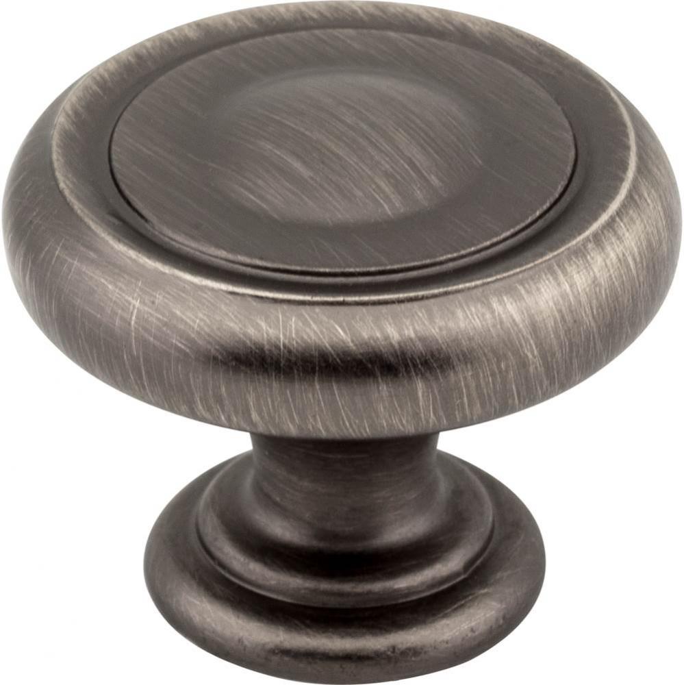 1-1/4'' Diameter Brushed Pewter Bremen 1 Cabinet Knob