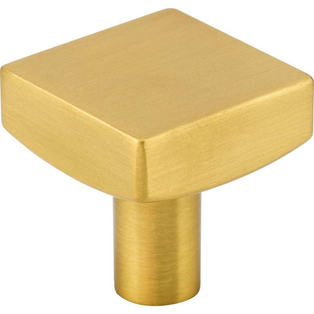 1-1/8'' Overall Length Brushed Gold Square Dominique Cabinet Knob