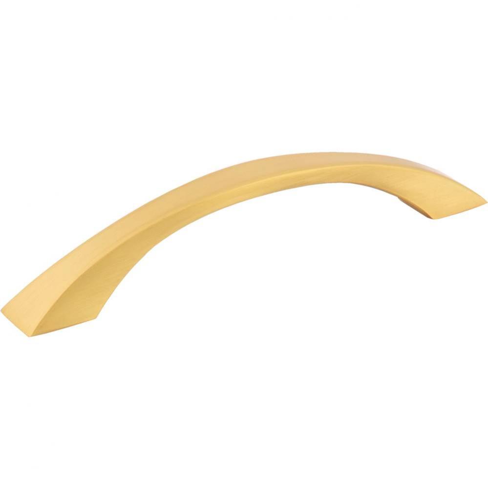 128 mm Center-to-Center Brushed Gold Flared Philip Cabinet Pull