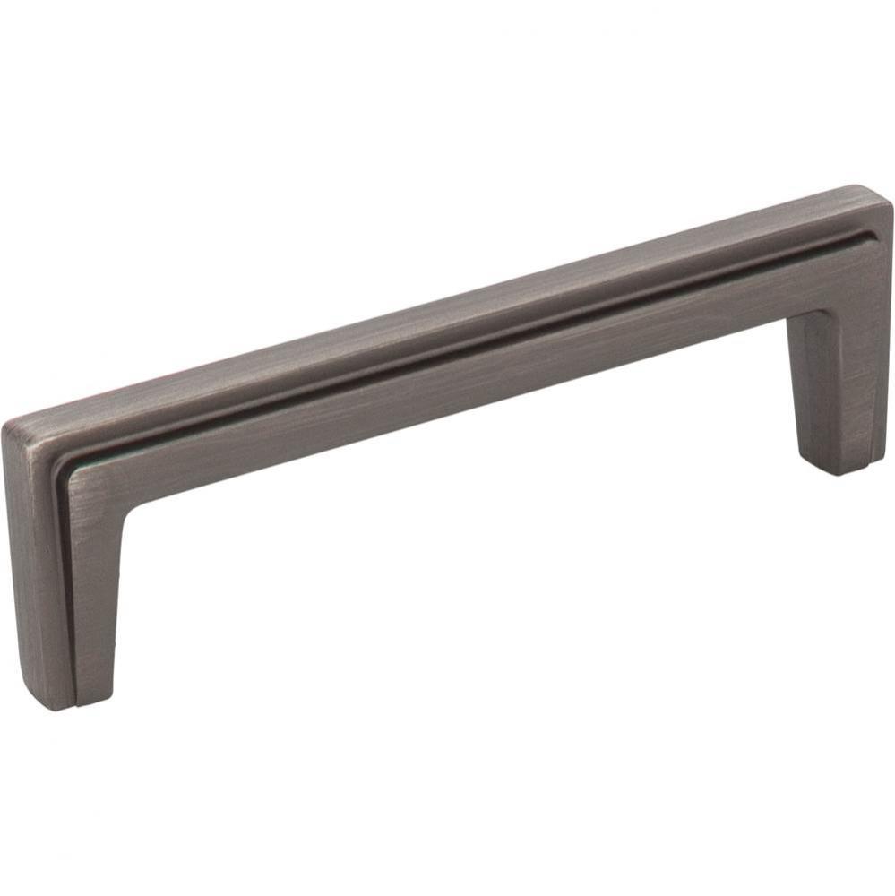 96 mm Center-to-Center Brushed Pewter Lexa Cabinet Pull