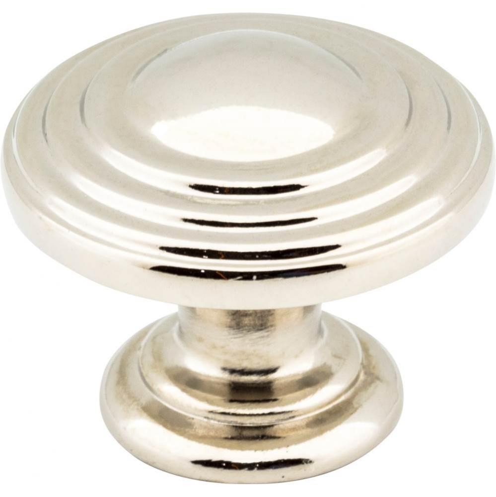 1-1/4'' Diameter Polished Nickel Stacked Bremen 2 Cabinet Knob