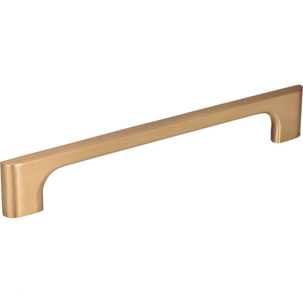 160 mm Center-to-Center Satin Bronze Asymmetrical Leyton Cabinet Pull