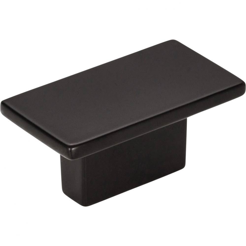 1-9/16'' Overall Length Matte Black Rectangle Mirada Cabinet Knob