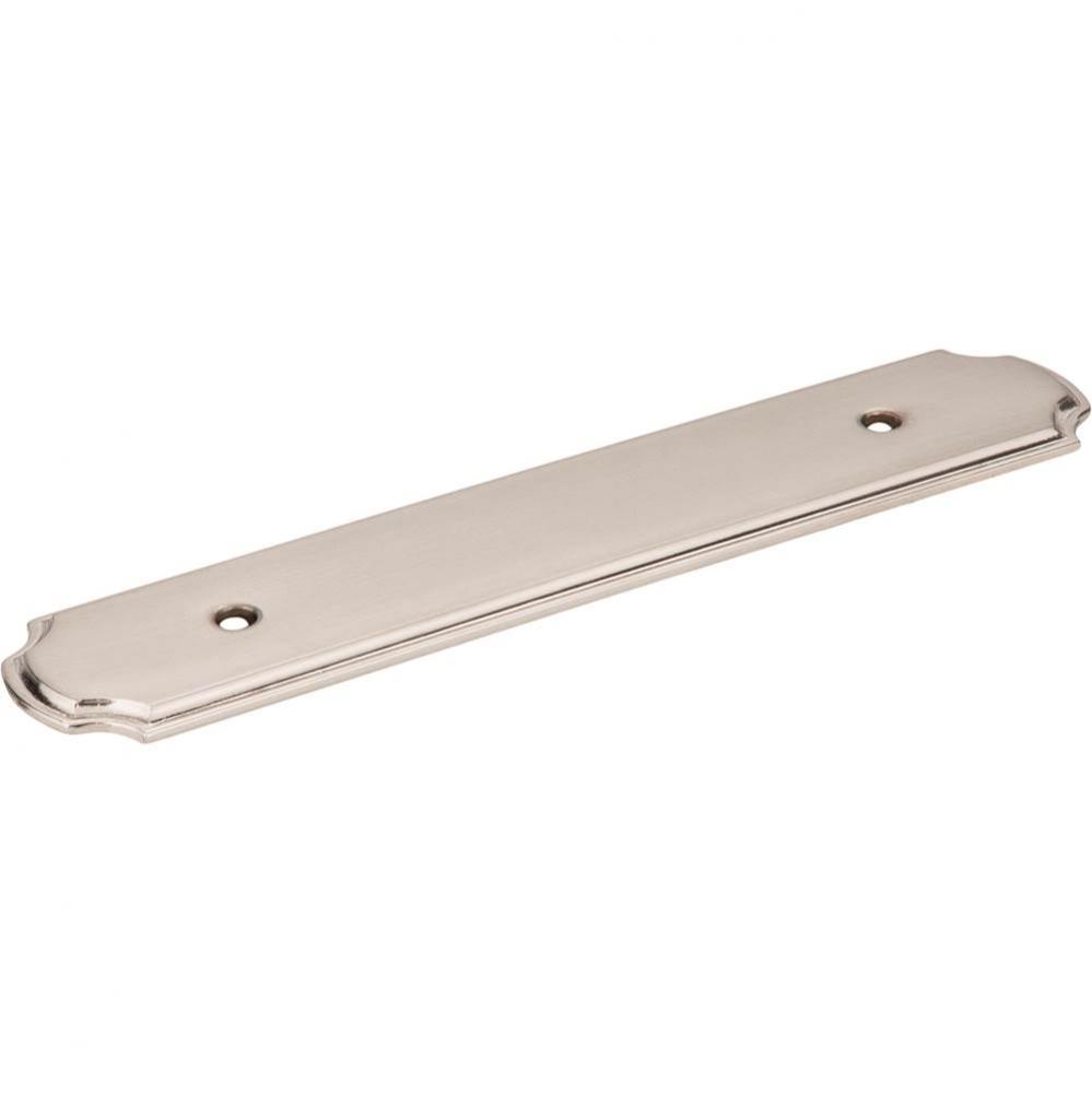 6-1/8'' O.L. (96 mm Center-to-Center) Satin Nickel Rope Pull Backplate