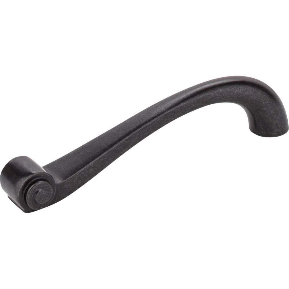 128 mm Center-to-Center Gun Metal Duval Vertical Cabinet Pull