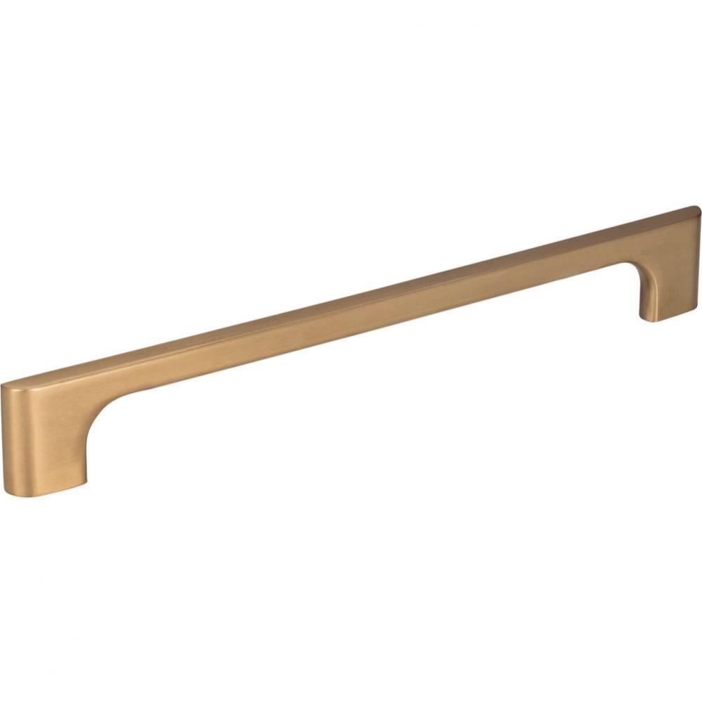 192 mm Center-to-Center Satin Bronze Asymmetrical Leyton Cabinet Pull