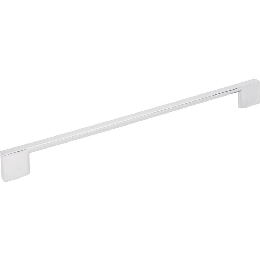 256 mm Center-to-Center Polished Chrome Square Sutton Cabinet Bar Pull