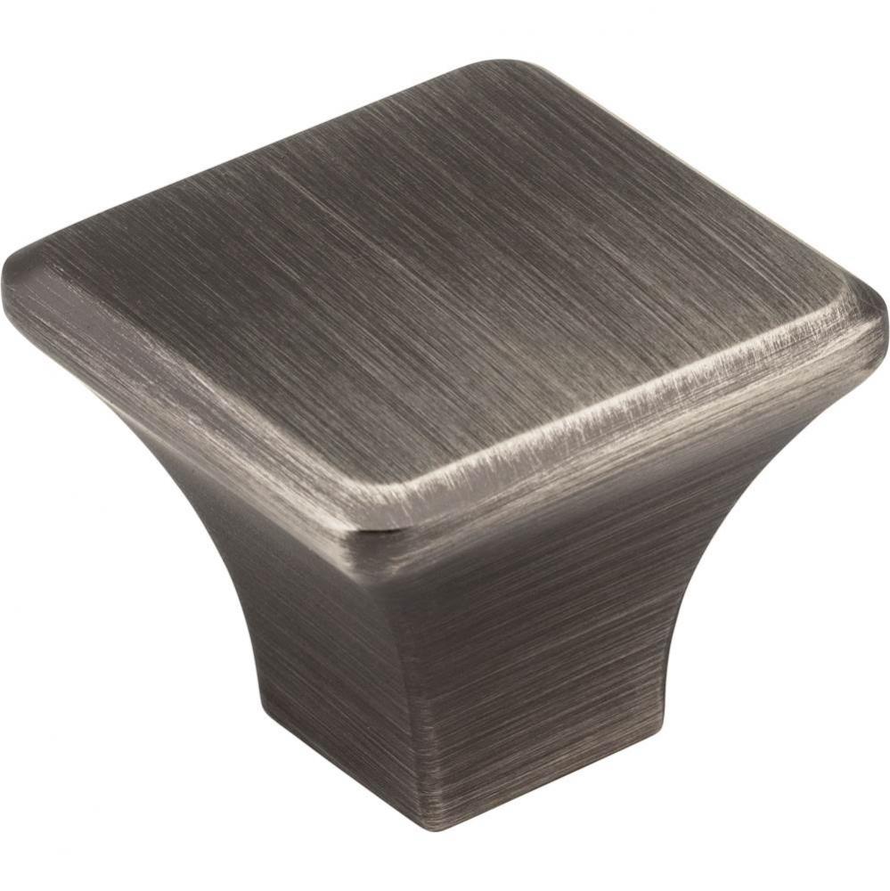 1-1/4'' Overall Length Brushed Pewter Square Marlo Cabinet Knob