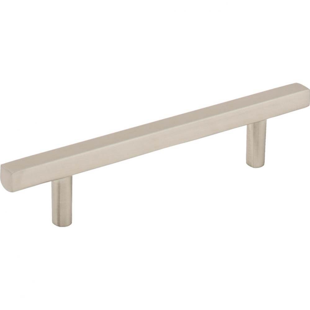 96 mm Center-to-Center Satin Nickel Square Dominique Cabinet Bar Pull