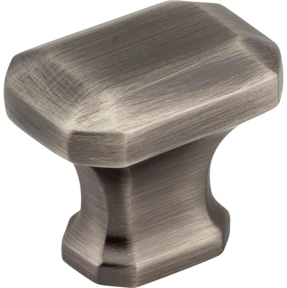 1-1/4'' Overall Length Brushed Pewter Emerald Ella Cabinet Knob