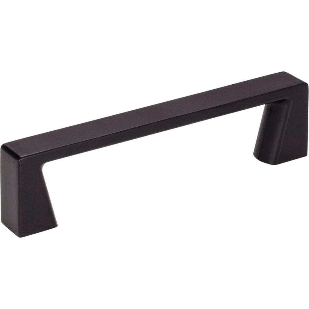 96 mm Center-to-Center Matte Black Square Boswell Cabinet Pull