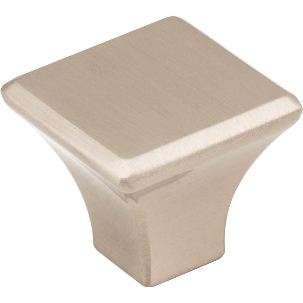 1-1/8'' Overall Length Satin Nickel Square Marlo Cabinet Knob