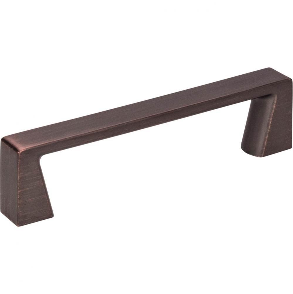 96 mm Center-to-Center Brushed Oil Rubbed Bronze Square Boswell Cabinet Pull