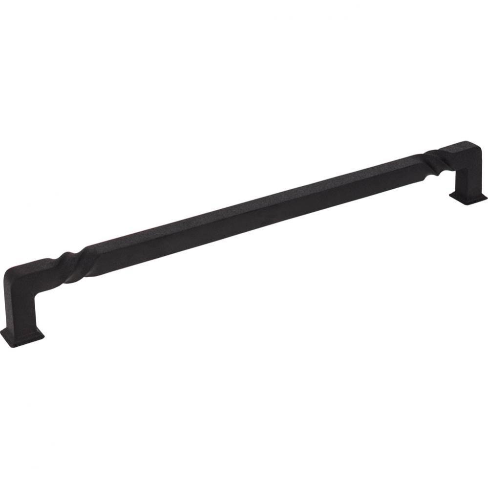 12'' Center-to-Center Matte Black Rustic Twist Tahoe Appliance Handle