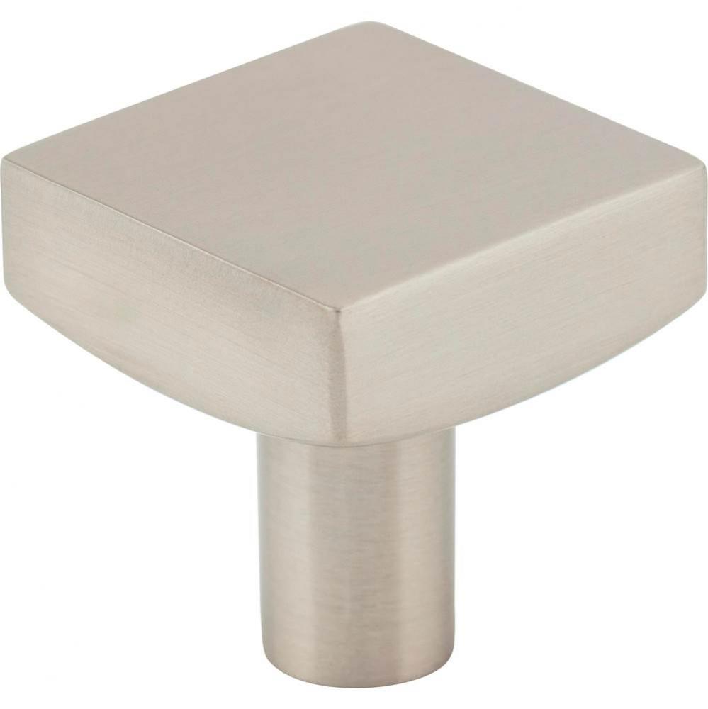 1-1/8'' Overall Length Satin Nickel Square Dominique Cabinet Knob