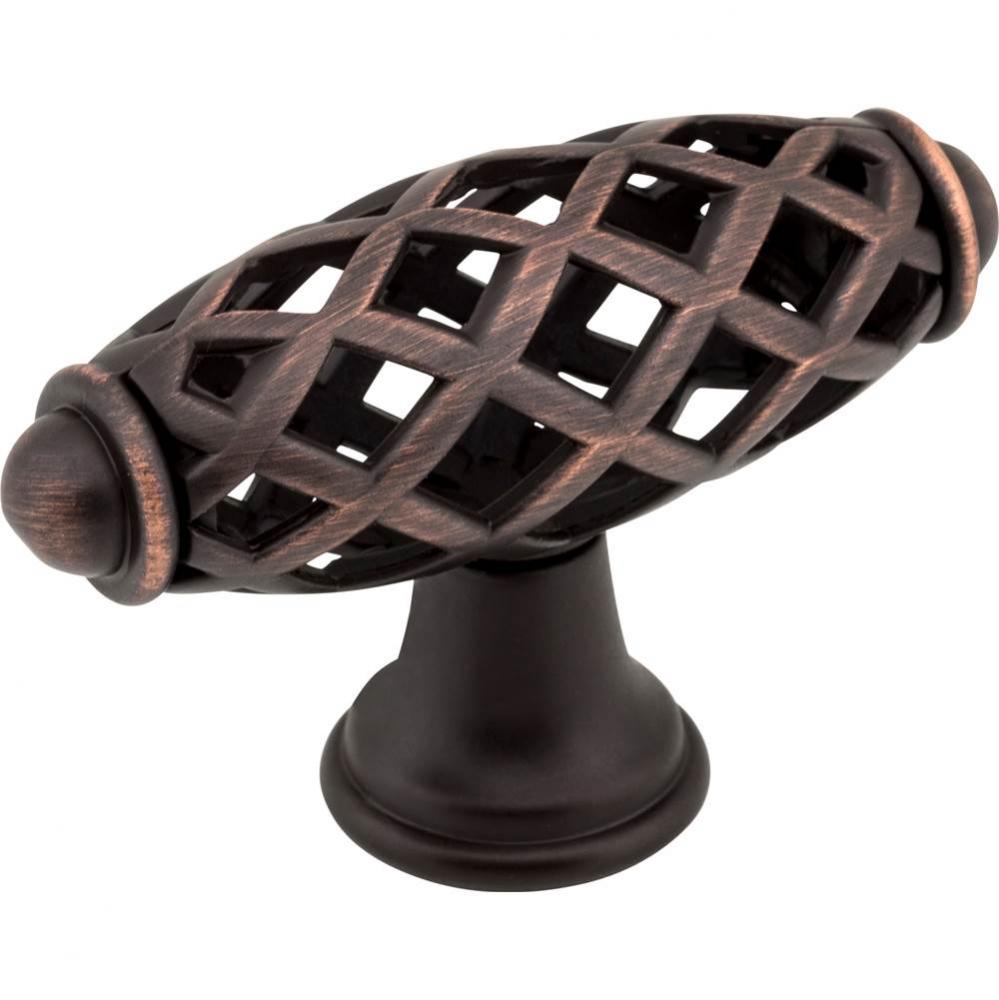 2-5/16'' Overall Length Brushed Oil Rubbed Bronze Birdcage Tuscany Cabinet ''T