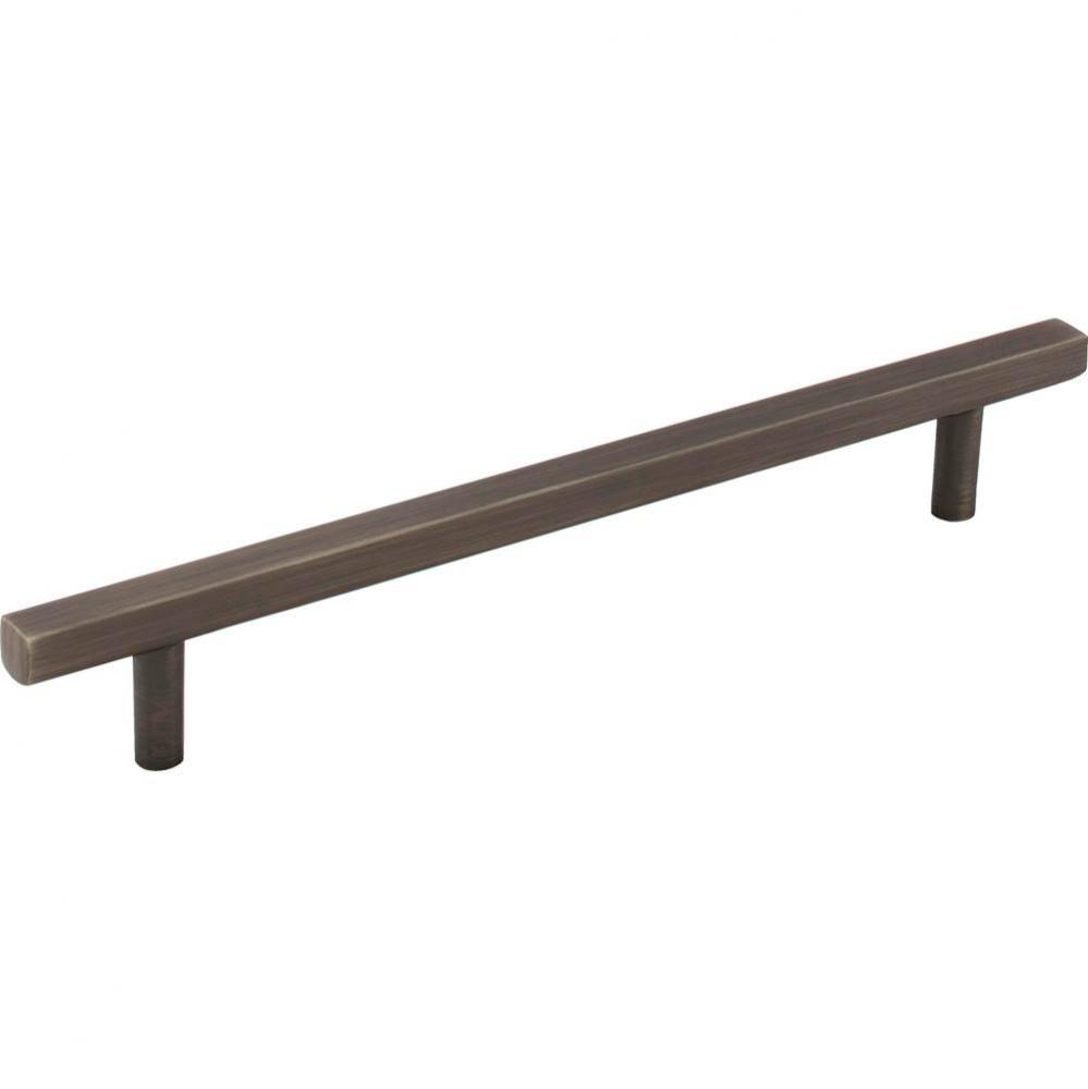 160 mm Center-to-Center Brushed Pewter Square Dominique Cabinet Bar Pull