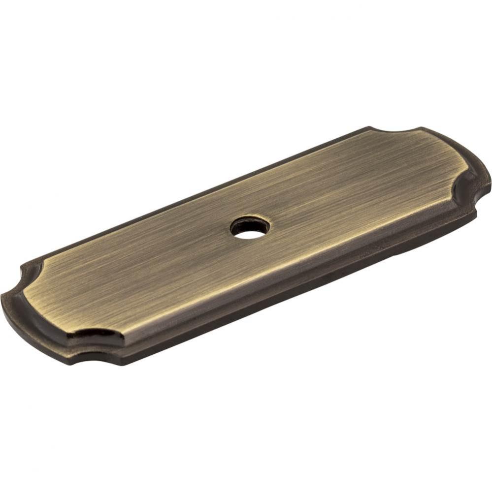 2-13/16'' Brushed Antique Brass Knob Backplate