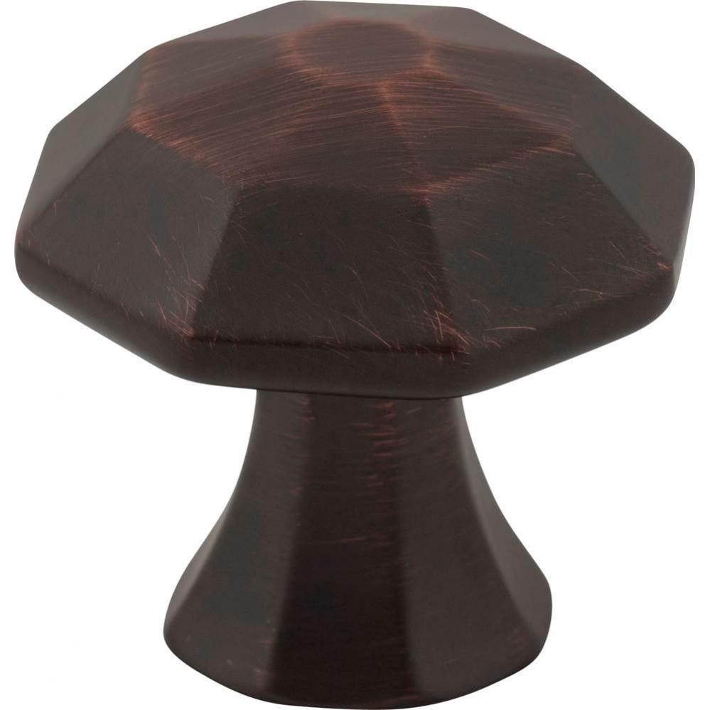 1-1/4'' Overall Length Brushed Oil Rubbed Bronze Octagonal Wheeler Cabinet Knob