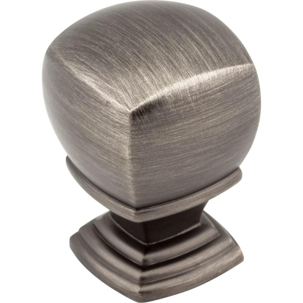 1'' Overall Length  Brushed Pewter Katharine Cabinet Knob