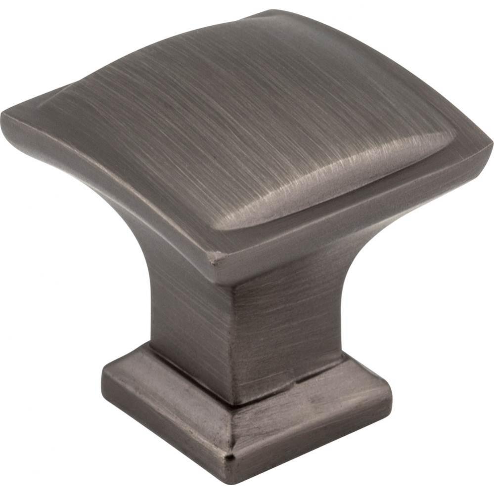 1-1/4'' Overall Length Brushed Pewter Square Annadale Cabinet Knob