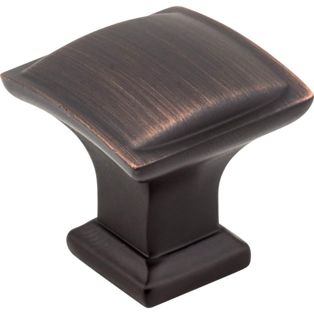 1-1/4'' Overall Length Brushed Oil Rubbed Bronze Square Annadale Cabinet Knob