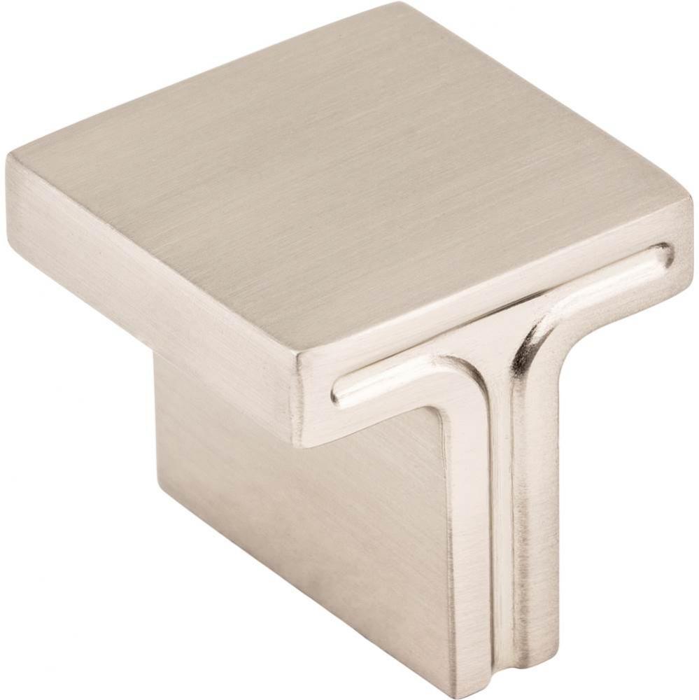 1-1/8'' Overall Length Satin Nickel Square Anwick Cabinet Knob