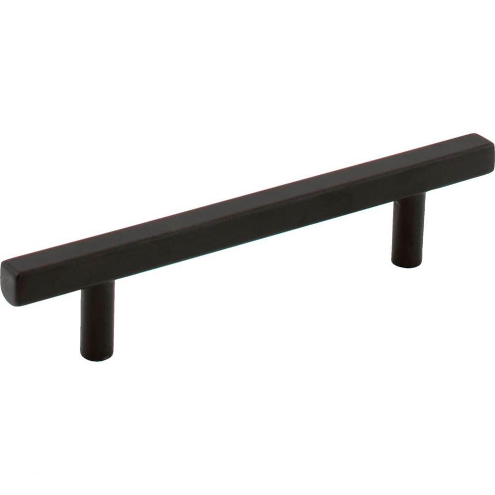 96 mm Center-to-Center Matte Black Square Dominique Cabinet Bar Pull