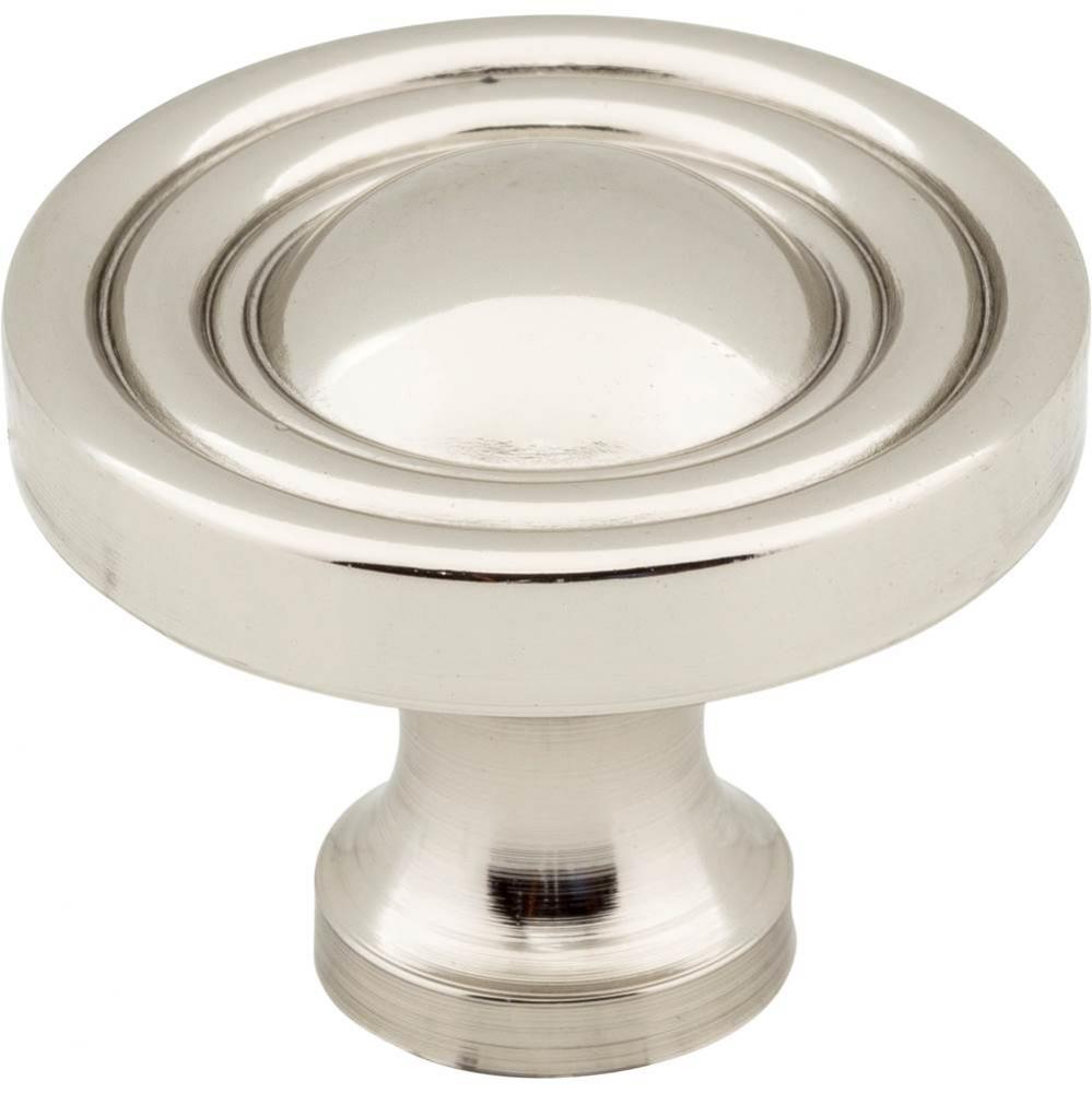 1-3/8'' Diameter Polished Nickel Round Bella Cabinet Knob