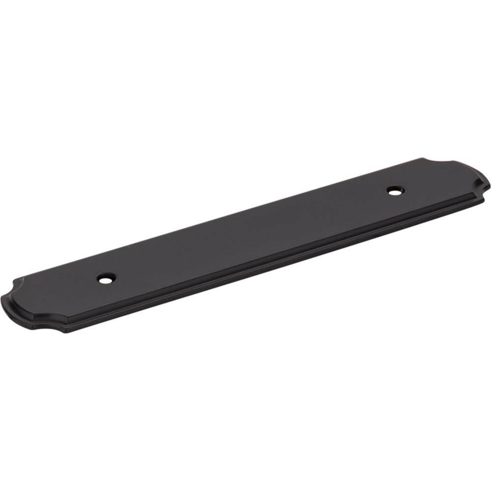 6-1/8'' O.L. (96 mm Center-to-Center) Matte Black Pull Backplate