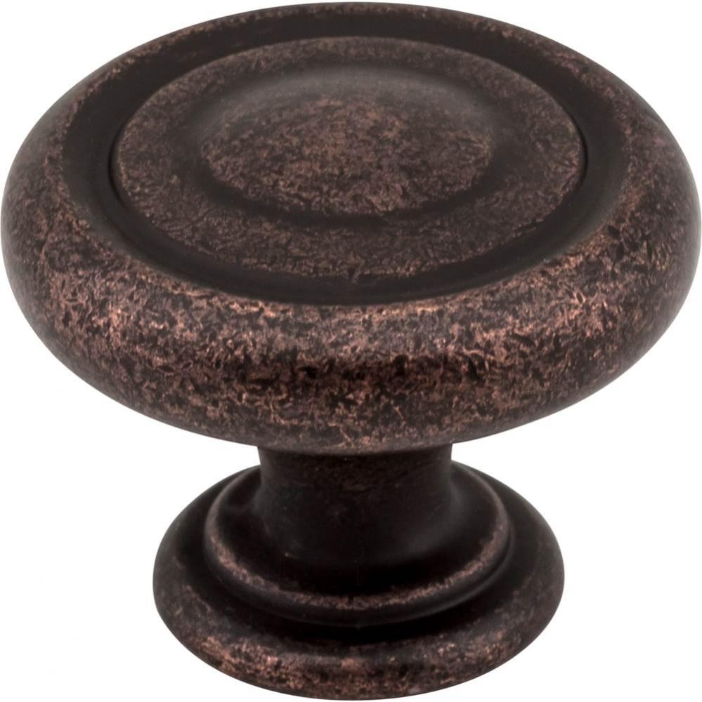 1-1/4'' Diameter Distressed Oil Rubbed Bronze Bremen 1 Cabinet Knob