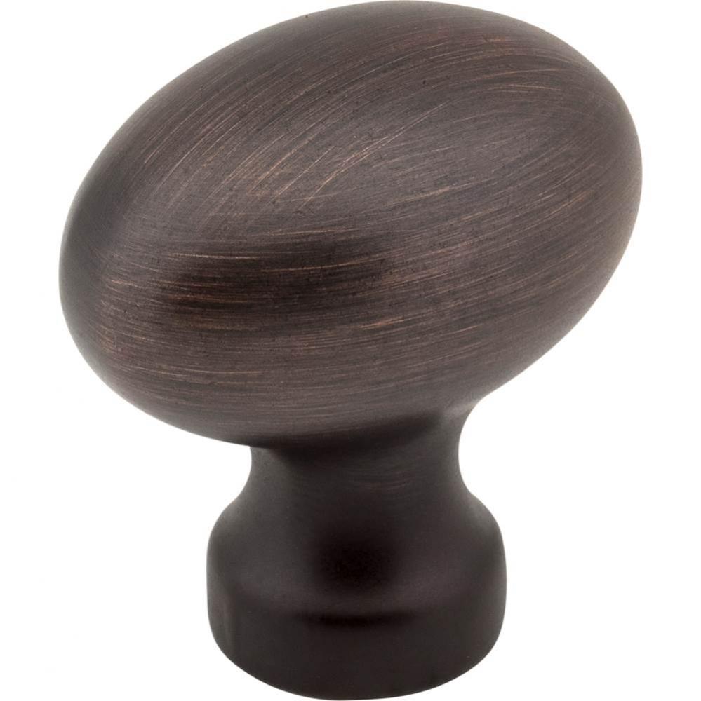 1-3/16'' Overall Length Brushed Oil Rubbed Bronze Football Bordeaux Cabinet Knob