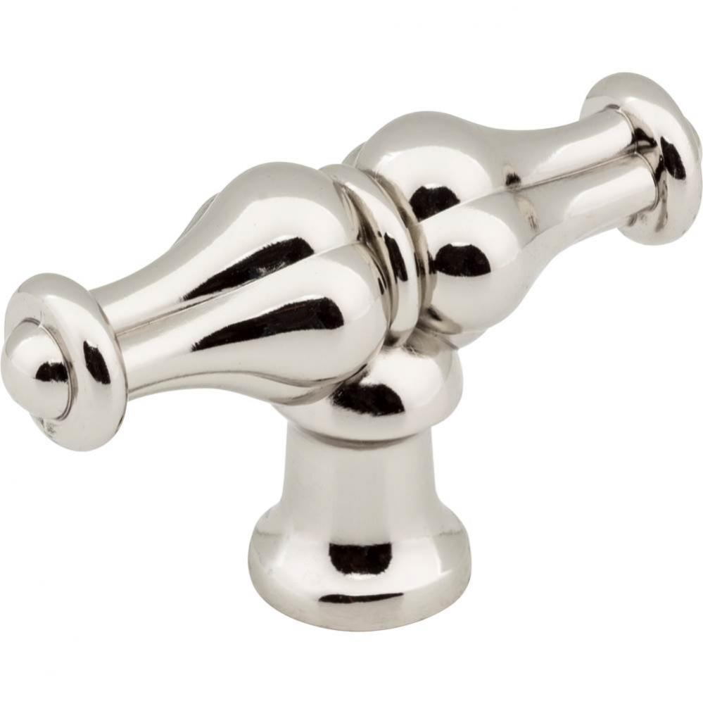 2-1/4'' Polished Nickel Bella Cabinet ''T'' Knob