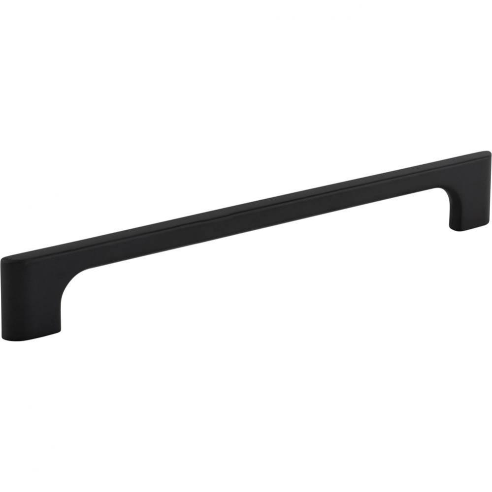 192 mm Center-to-Center Matte Black Asymmetrical Leyton Cabinet Pull