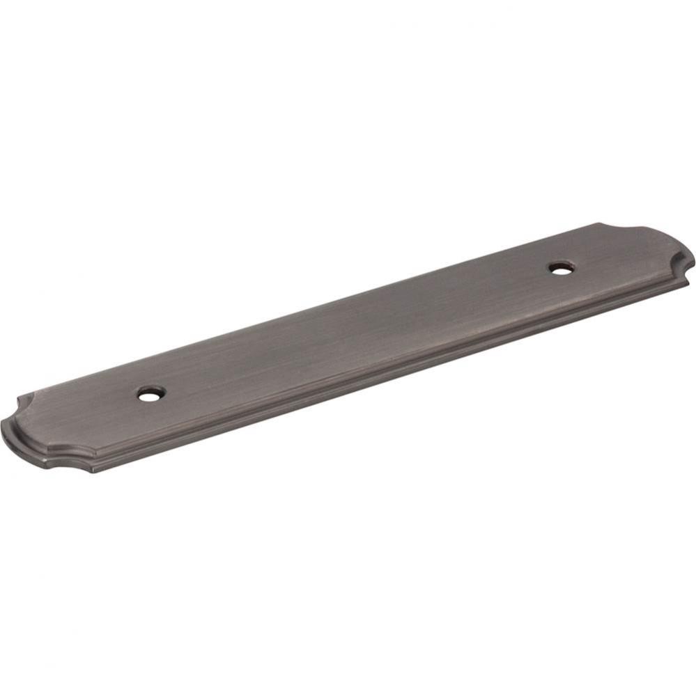 6-1/8'' O.L. (96 mm Center-to-Center) Brushed Pewter Pull Backplate