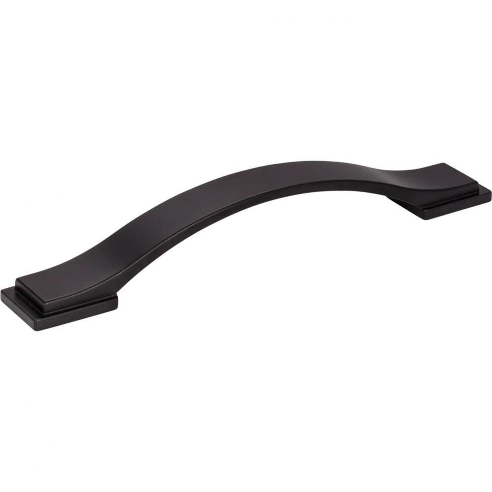 128 mm Center-to-Center Matte Black Strap Mirada Cabinet Pull