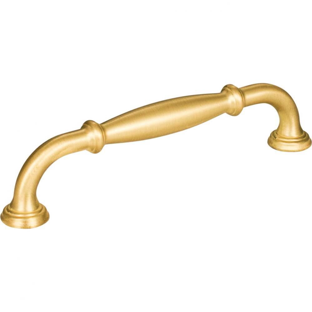 128 mm Center-to-Center Brushed Gold Tiffany Cabinet Pull