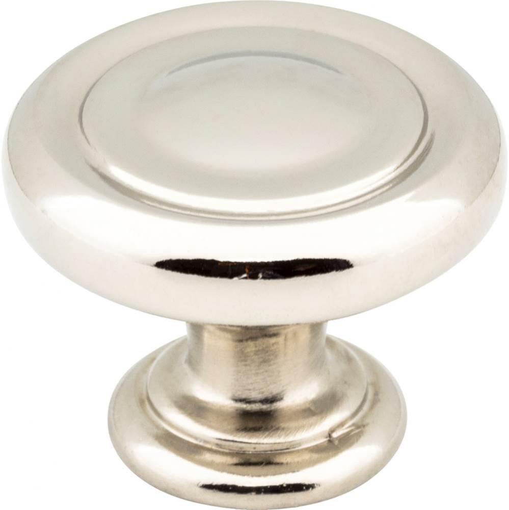 1-1/4'' Diameter Polished Nickel Bremen 1 Cabinet Knob