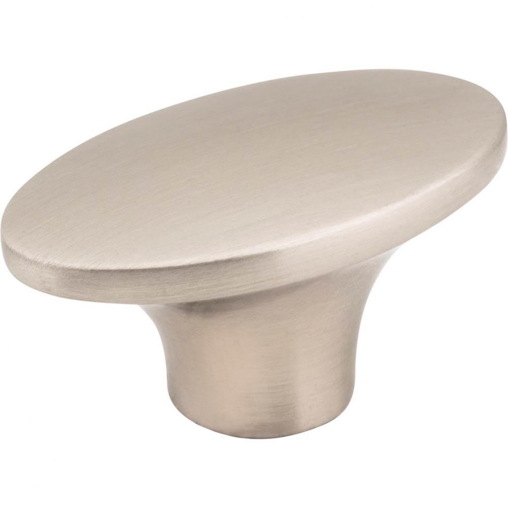 1-7/8'' Overall Length Satin Nickel Oval Hudson Cabinet Knob