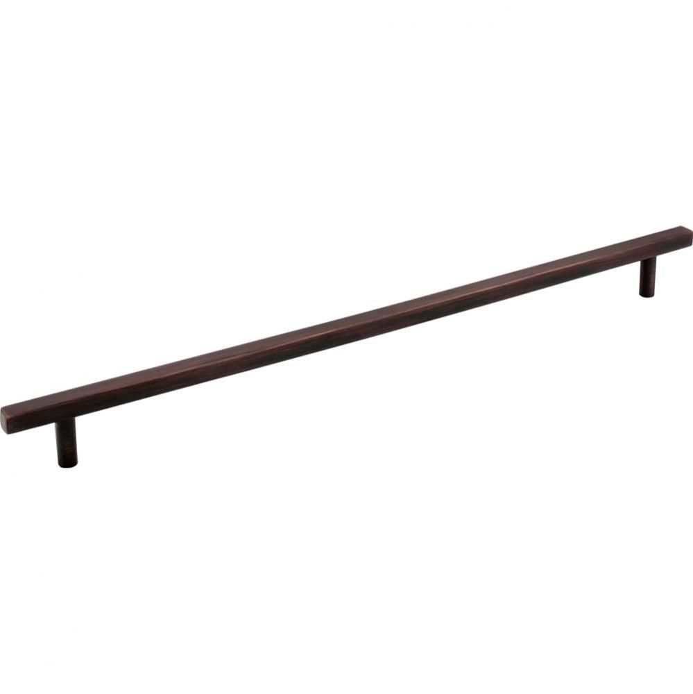 305 mm Center-to-Center Brushed Oil Rubbed Bronze Square Dominique Cabinet Bar Pull