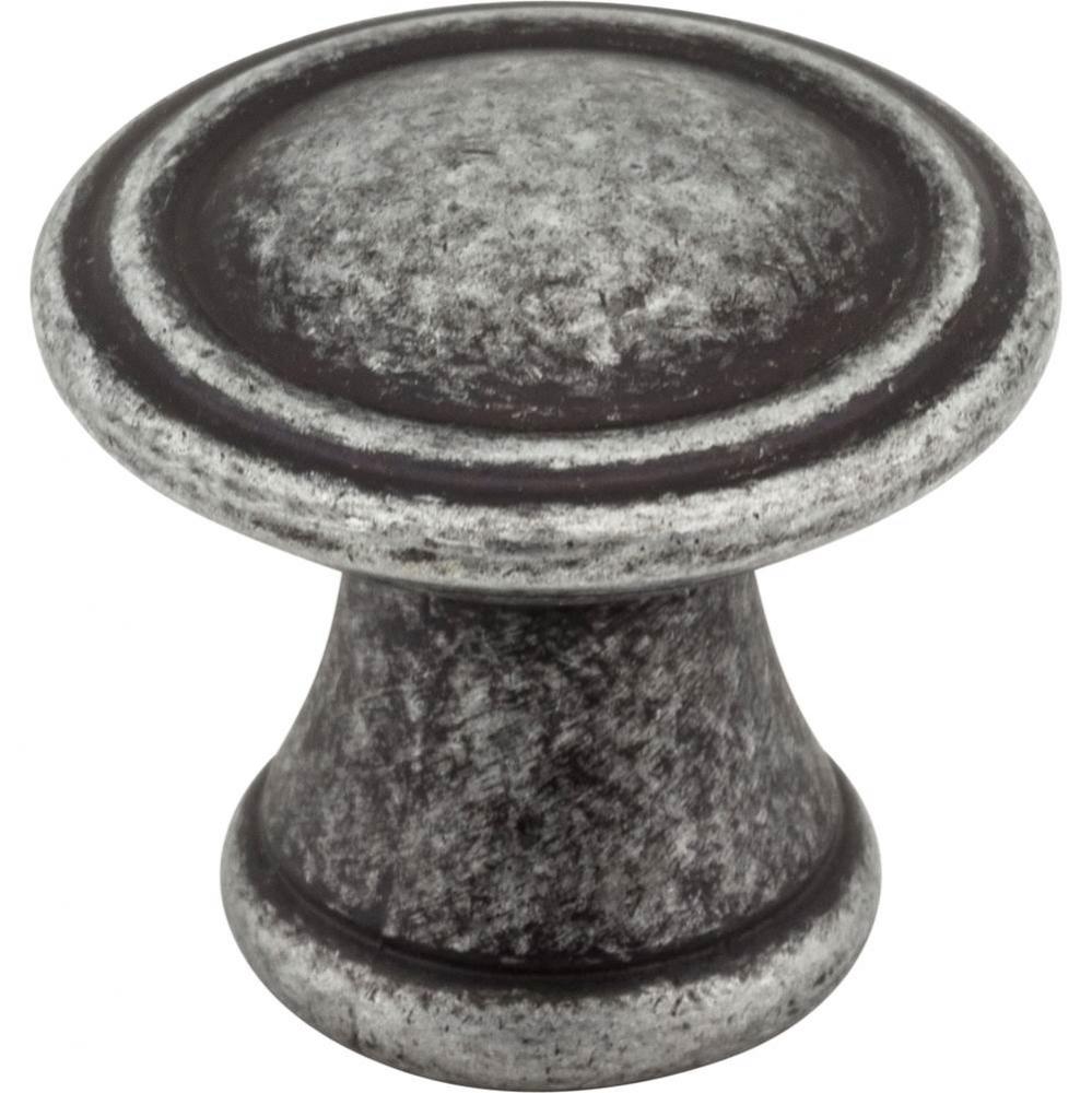 1-3/16'' Diameter Distressed Antique Silver Chesapeake Cabinet Knob