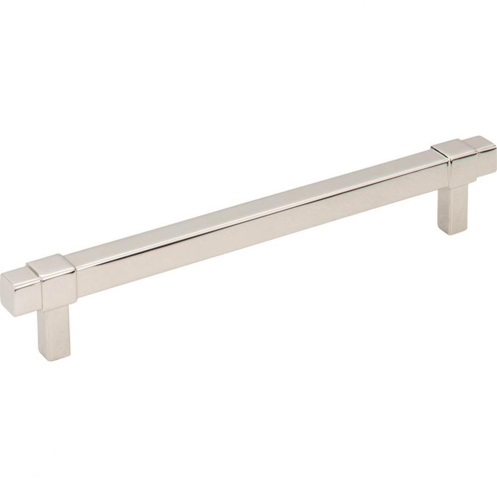 160 mm Center-to-Center Polished Nickel Square Zane Cabinet Pull