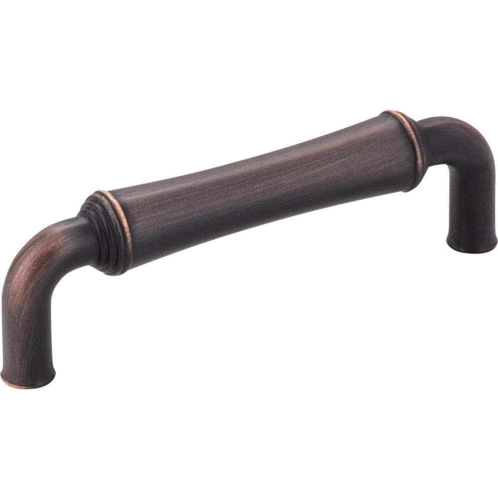 96 mm Center-to-Center Brushed Oil Rubbed Bronze Barrel Bremen 2 Cabinet Pull