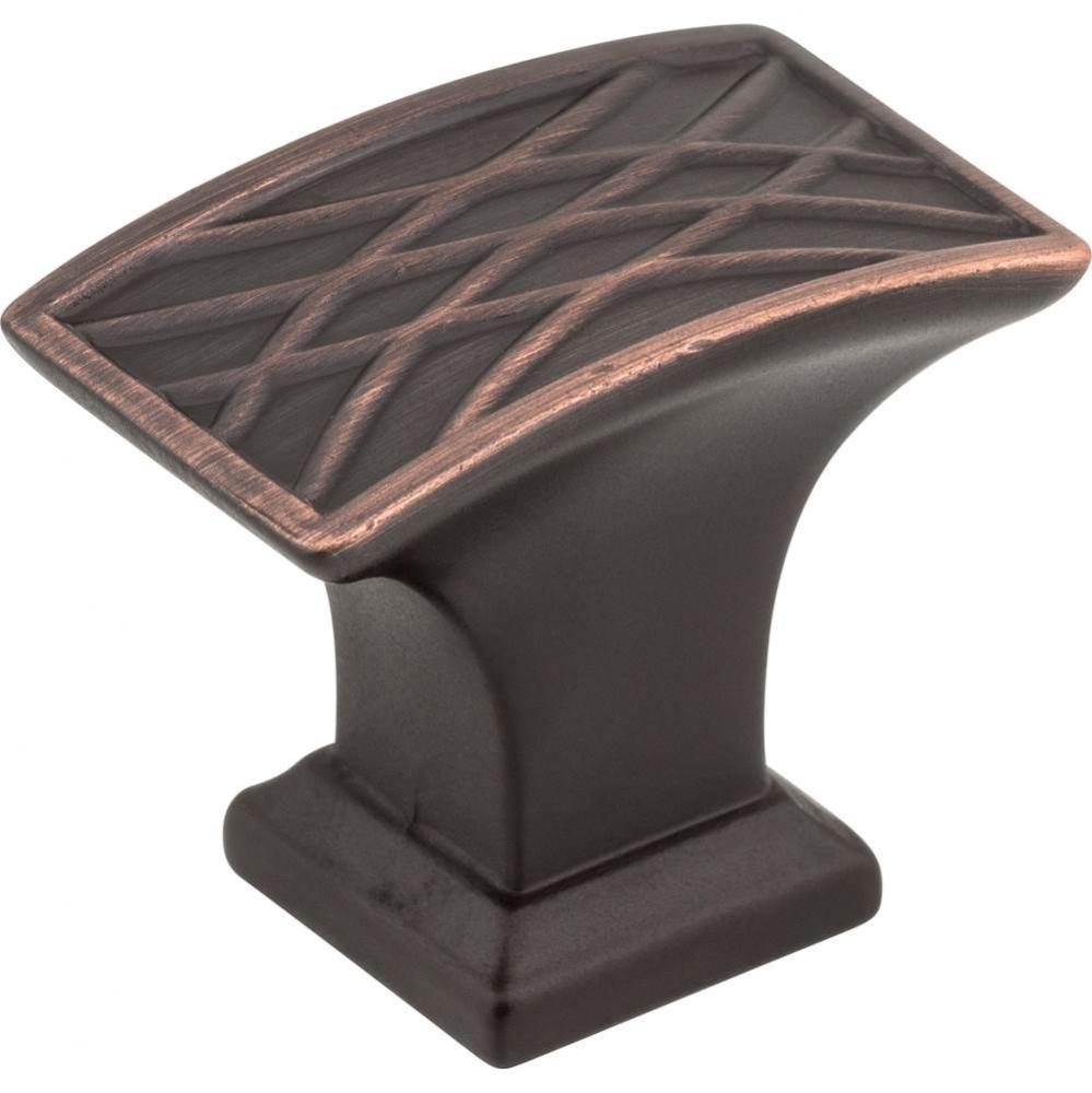 1-1/2'' Overall Length Brushed Oil Rubbed Bronze Rectangle Geometric Pattern Aberdeen Ca