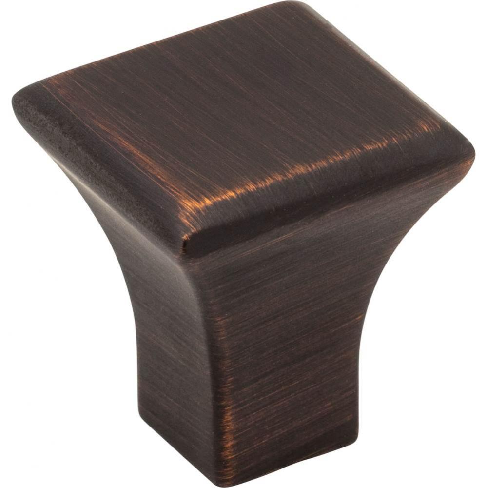 7/8'' Overall Length Brushed Oil Rubbed Bronze Square Marlo Cabinet Knob