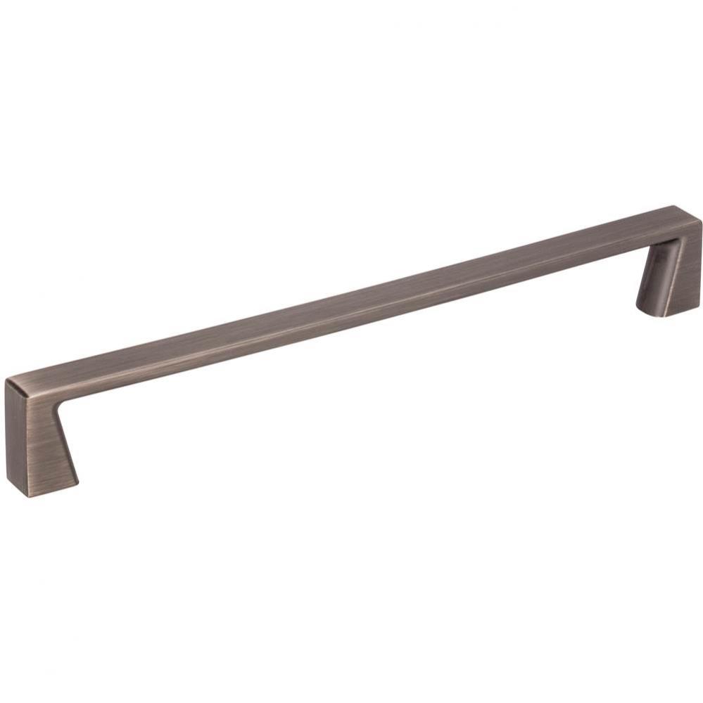 192 mm Center-to-Center Brushed Pewter Square Boswell Cabinet Pull