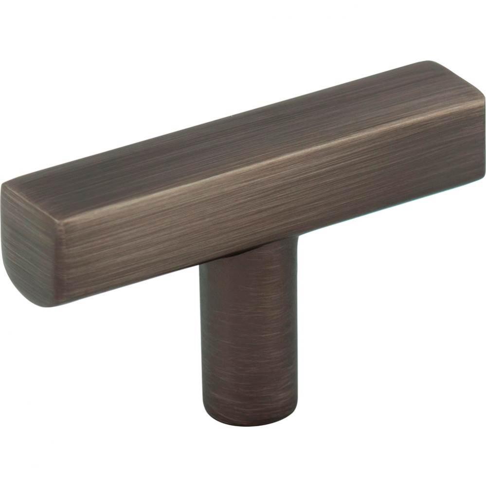 2'' Brushed Pewter Dominique Cabinet ''T'' Knob